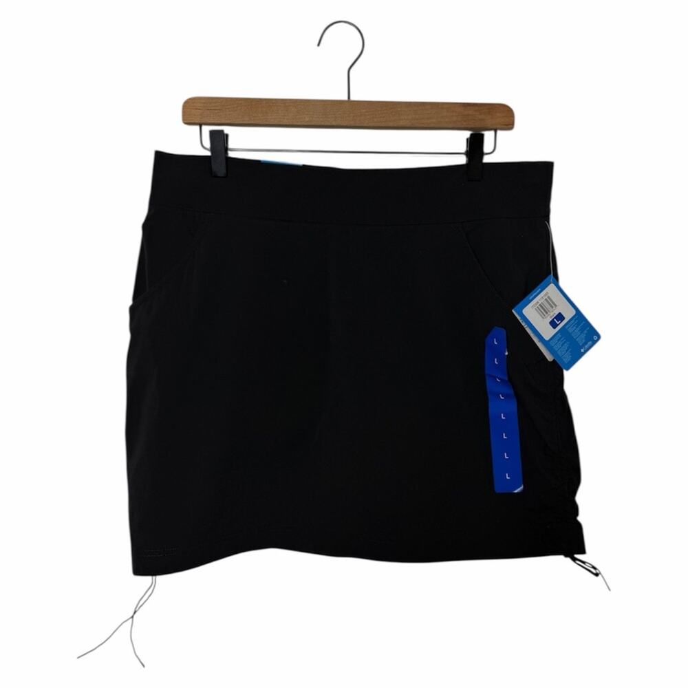 COLUMBIA WOMEN BLACK SKORT ANYTIME CASUAL BLACK SIZE LARGE BRAND NEW WITH TAGS